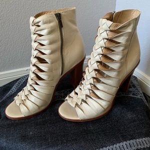 Frye Leather Open Toe Boots